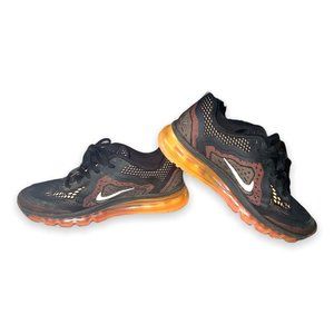 EUC NIKE AIR MAX 2014 BLACK-BRIGHT MANGO-PEACH CREAM US 7 EUR 40 621077-002